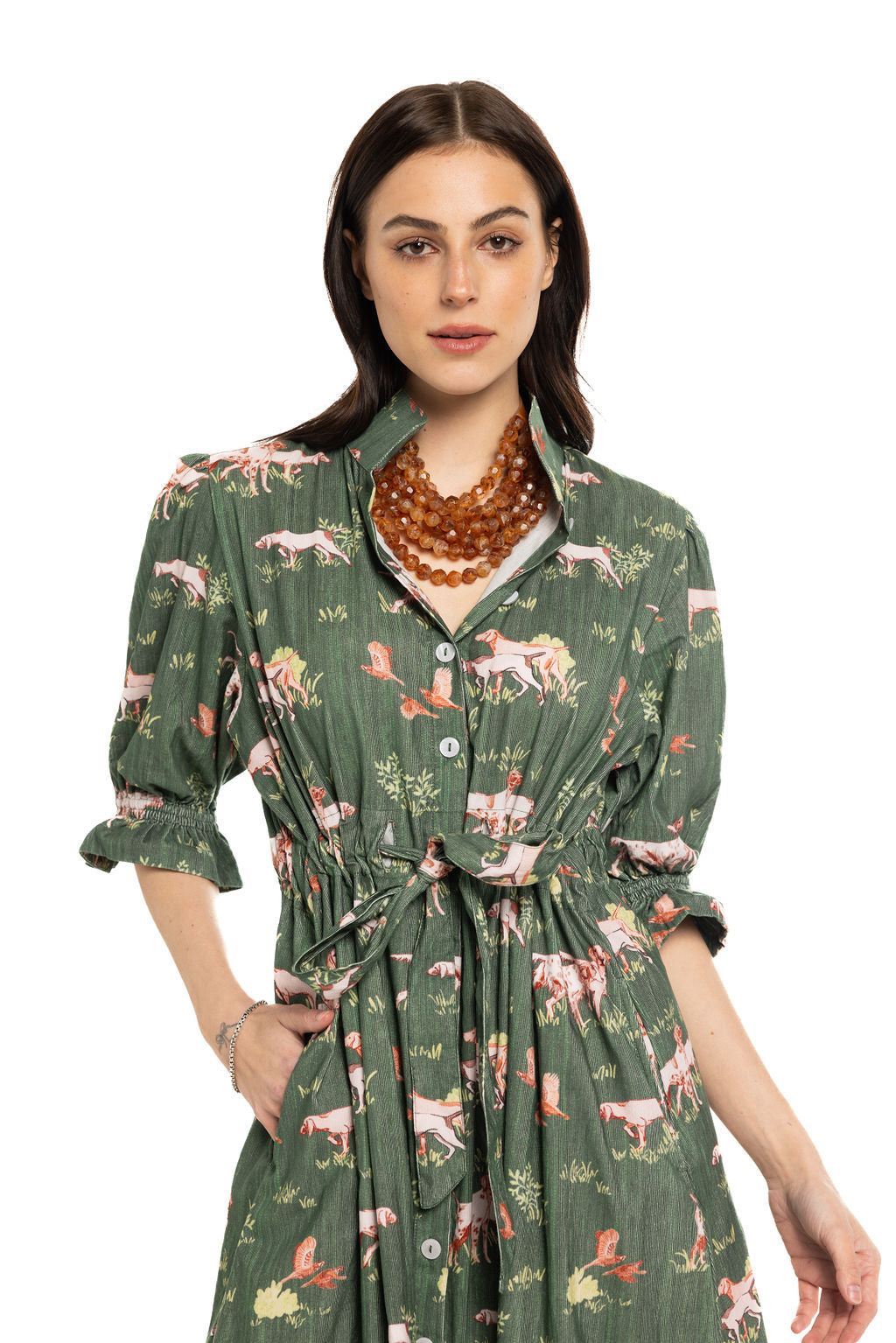 Catherine Dress Cord Dogs on the Hunt