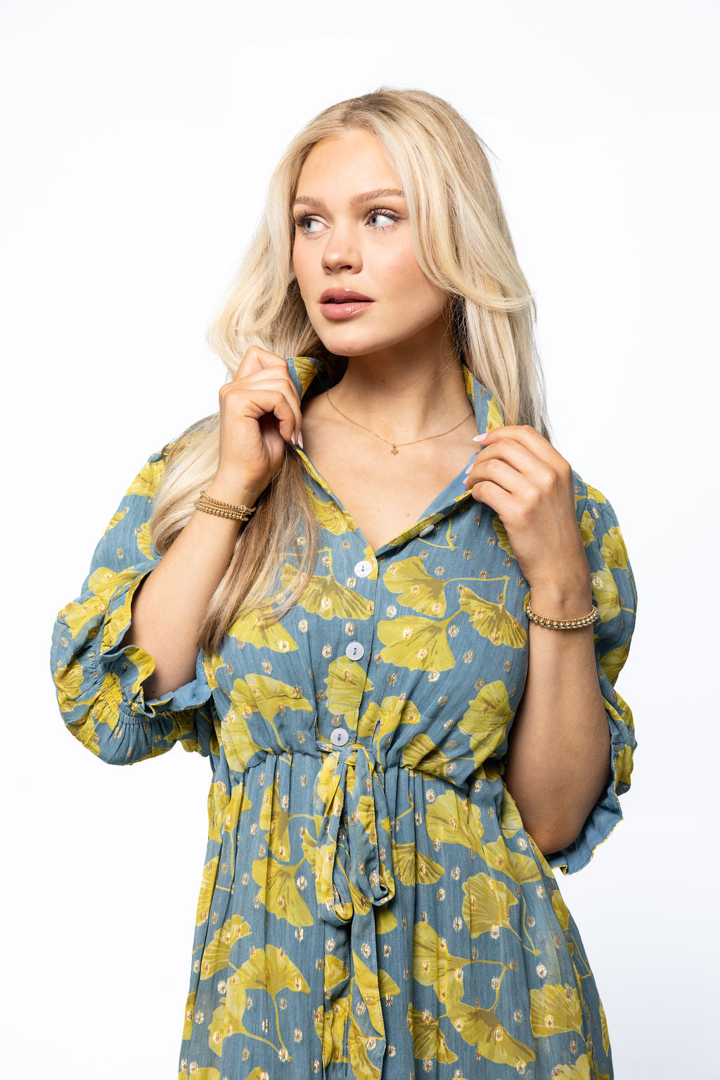 Catherine Dress Lurex