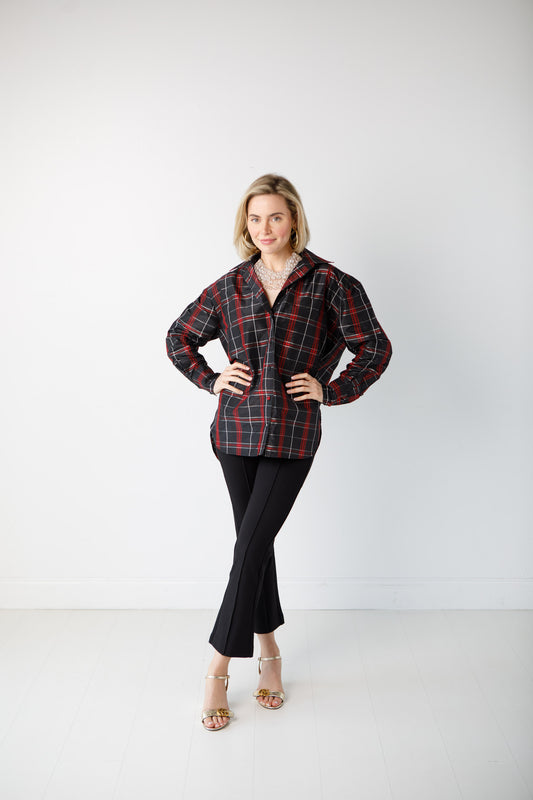 Holly Top Black Tafetta-Holiday