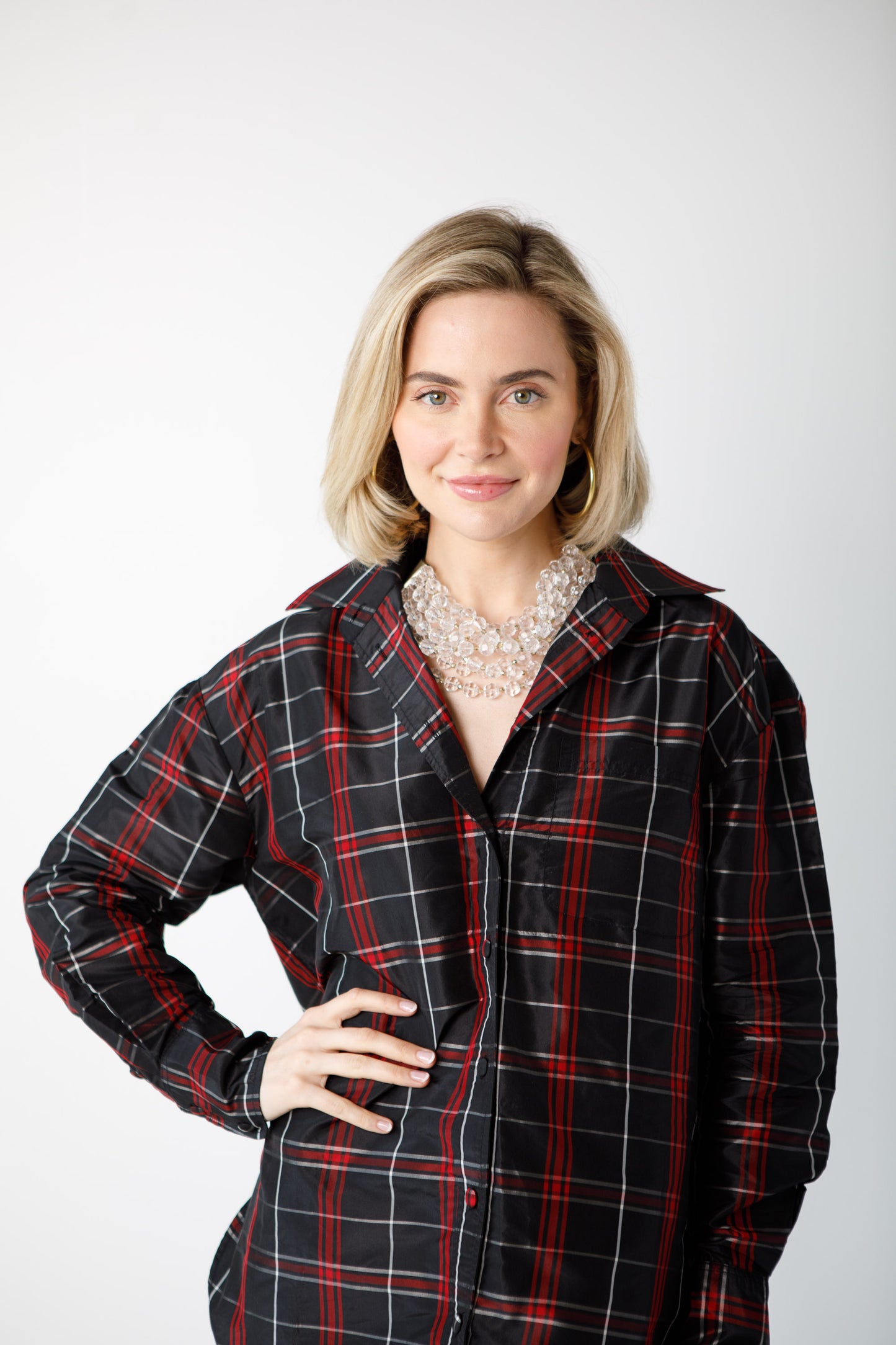 Holly Top Black Tafetta-Holiday