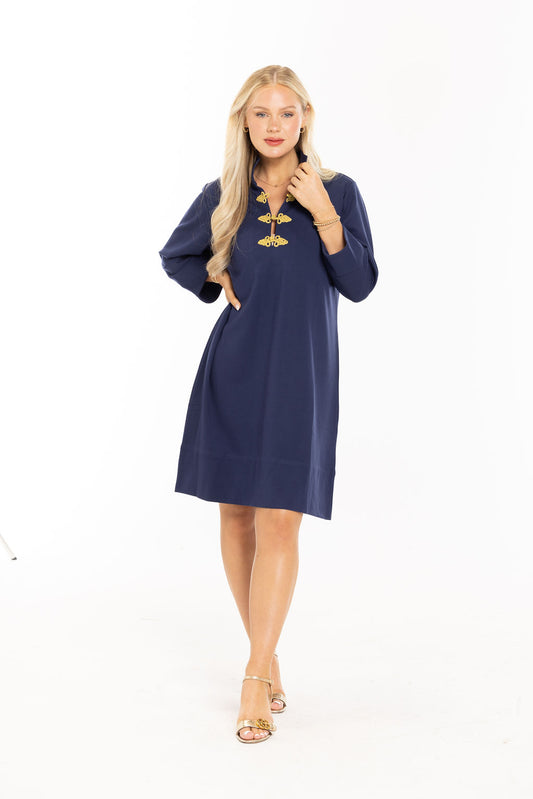 Arden Dress with Frog Closure