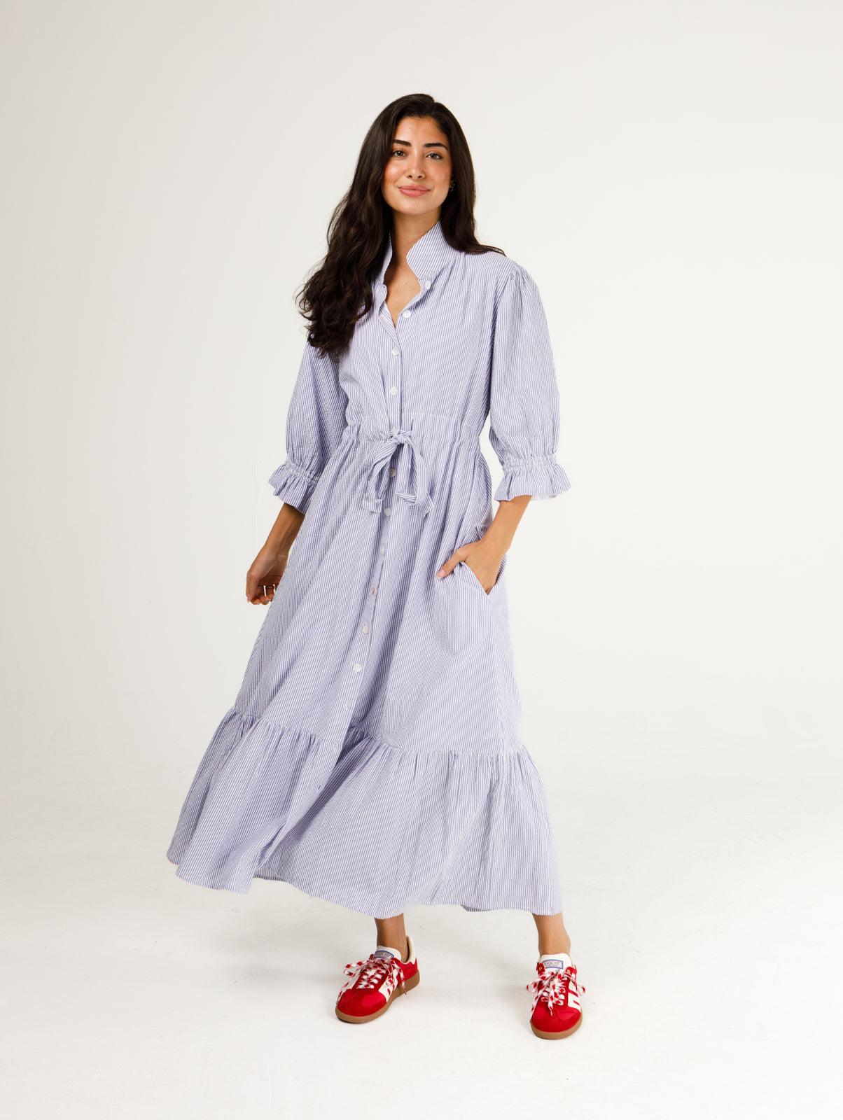 Catherine Dress- Seersucker