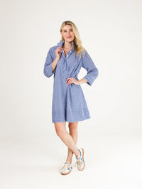 Arden Dress- Blue and White Gingham