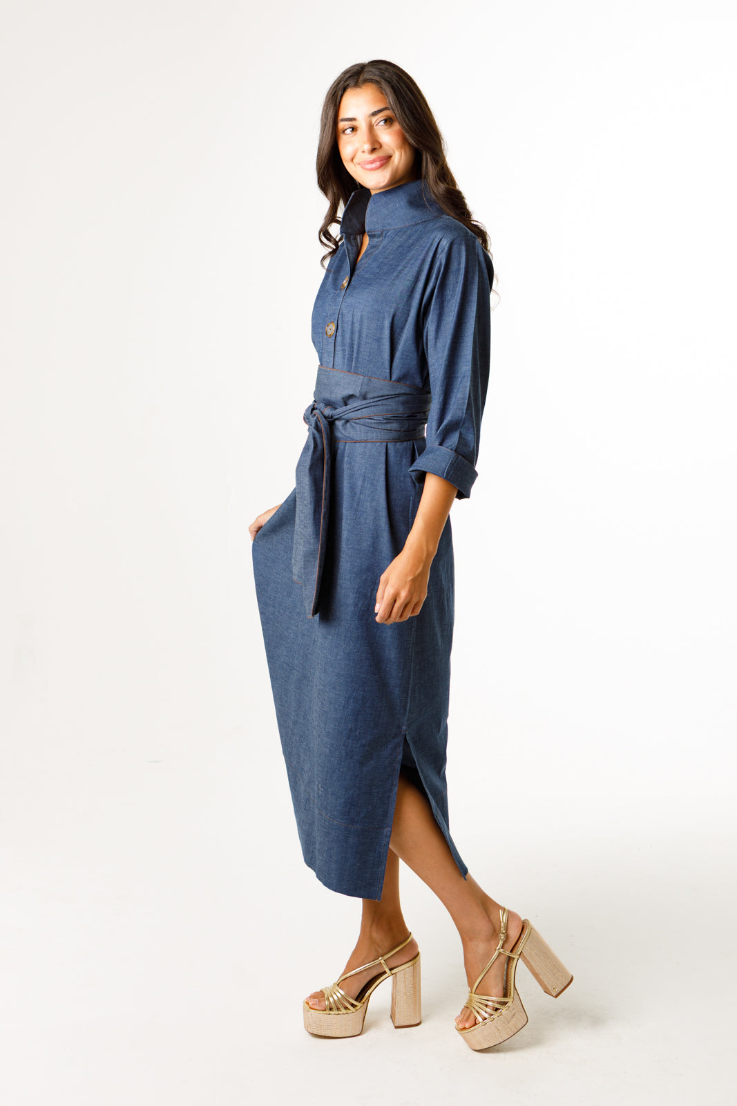 Grace Dress-Stretch Denim