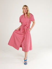 Bria Dress- Red and White Gingham