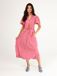 Gretchen Dress- Red and White Gingham