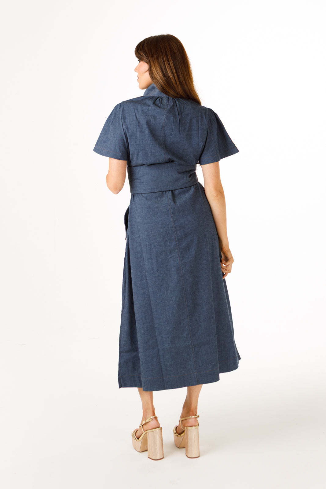 stretch denim dress for women Stretch Denim Halter Dress