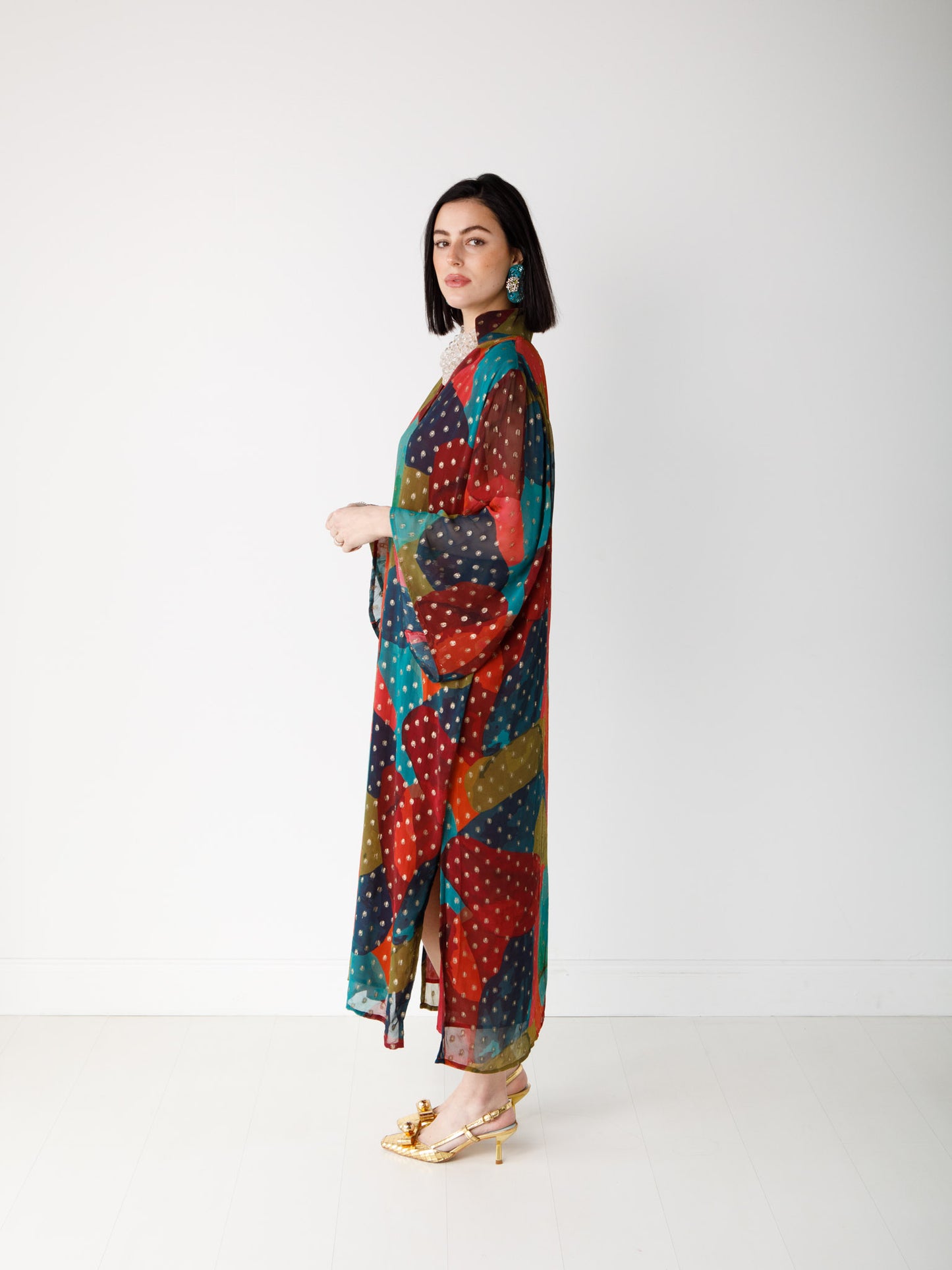 Maria Caftan-Abstract Lurex Return Flight Collection