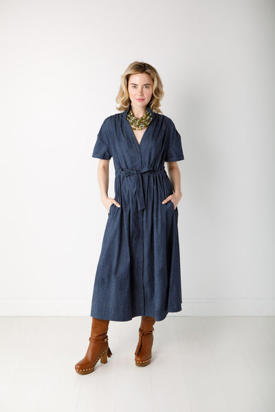 jean dress for fall Bria in Stretch Denim – Holly Shae Design XUNKUSGA Mini Dress Fashion casual set Stand out this Fall Color:Brown and White