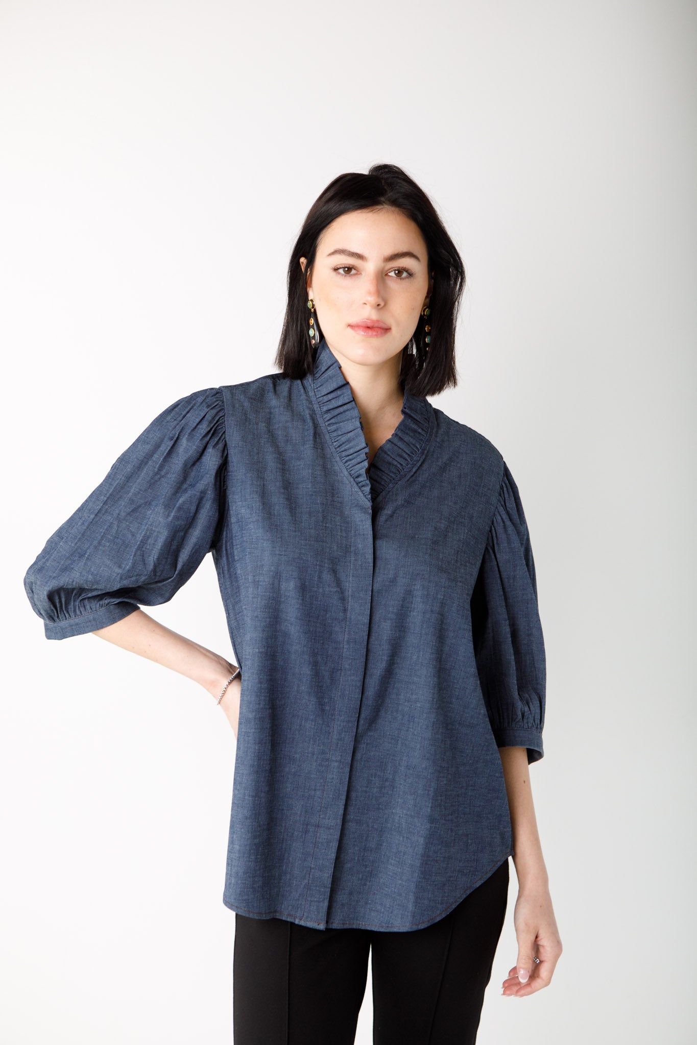 Laura Top-Return Flight Collection-Denim