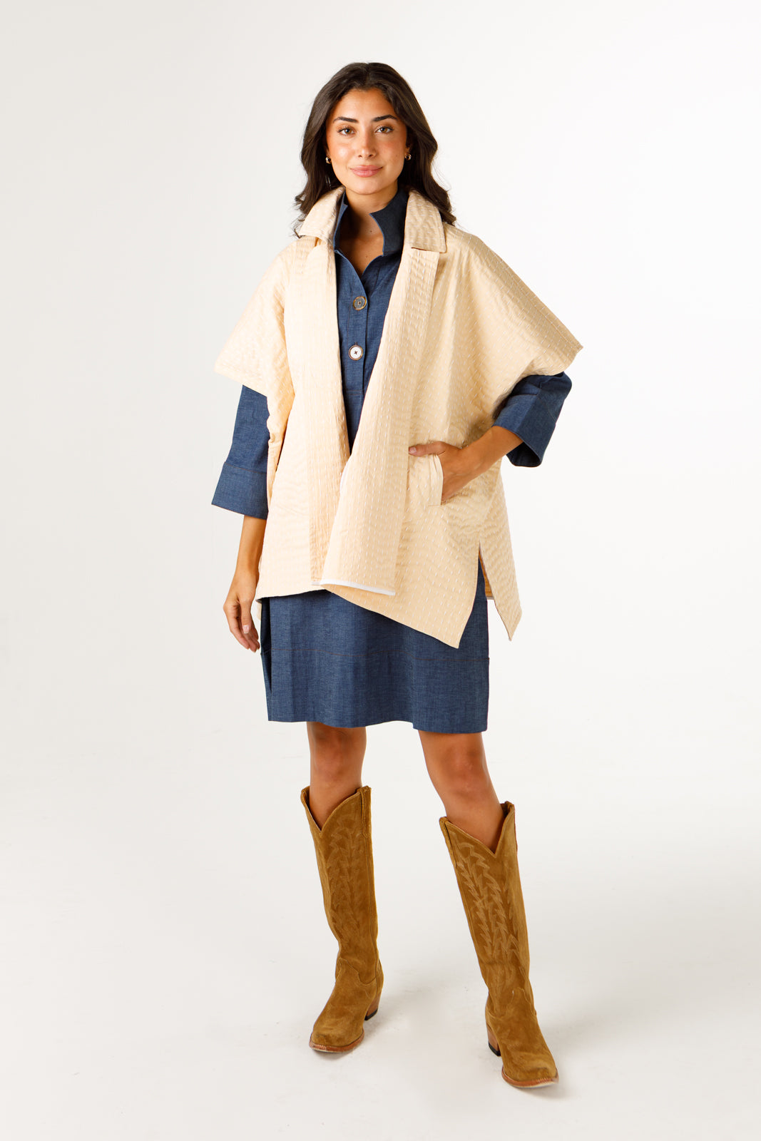 Off White w/ White Embroidery / OS