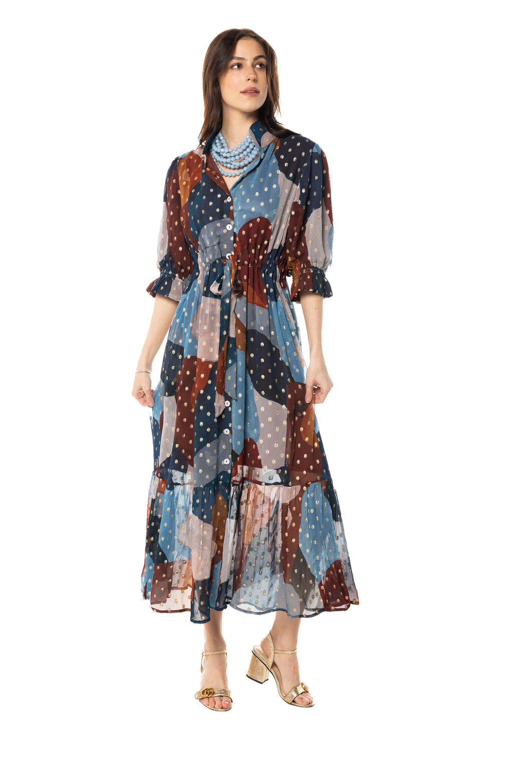 Catherine Dress Lurex