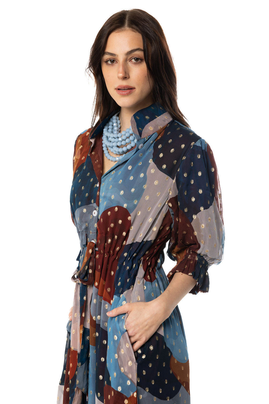 Catherine Dress Lurex
