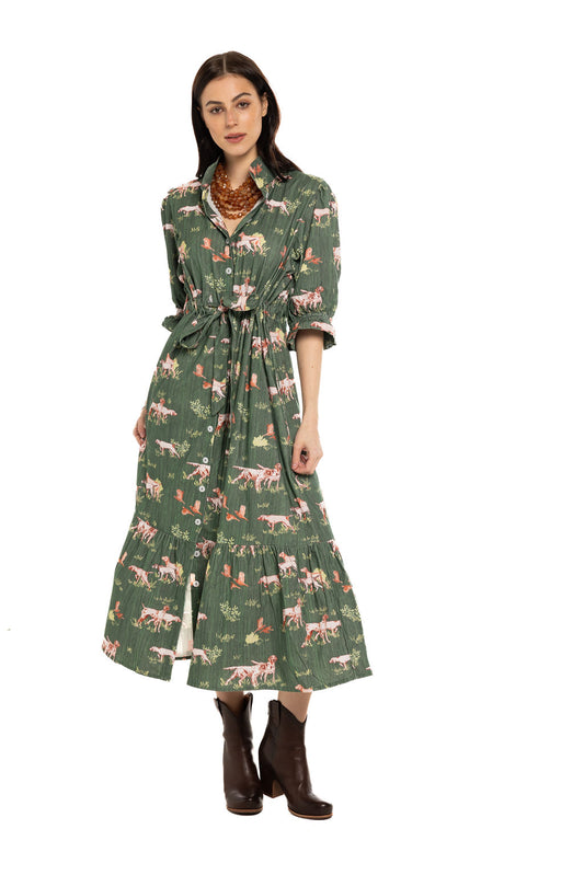 Catherine Dress Cord Dogs on the Hunt
