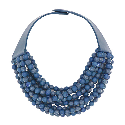 Medium Bella Marble Denim Necklace