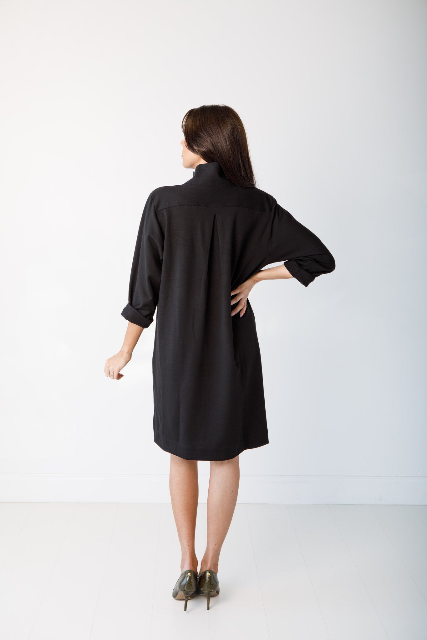 Arden Dress-Ponte Knit/Denim