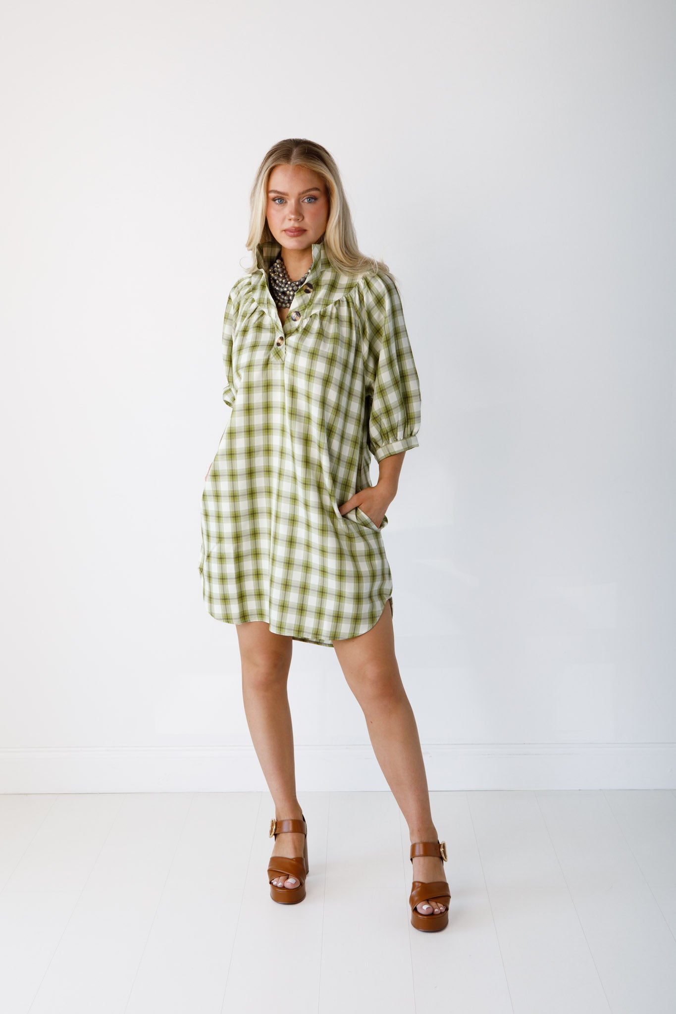 Laney Dress-Plaid