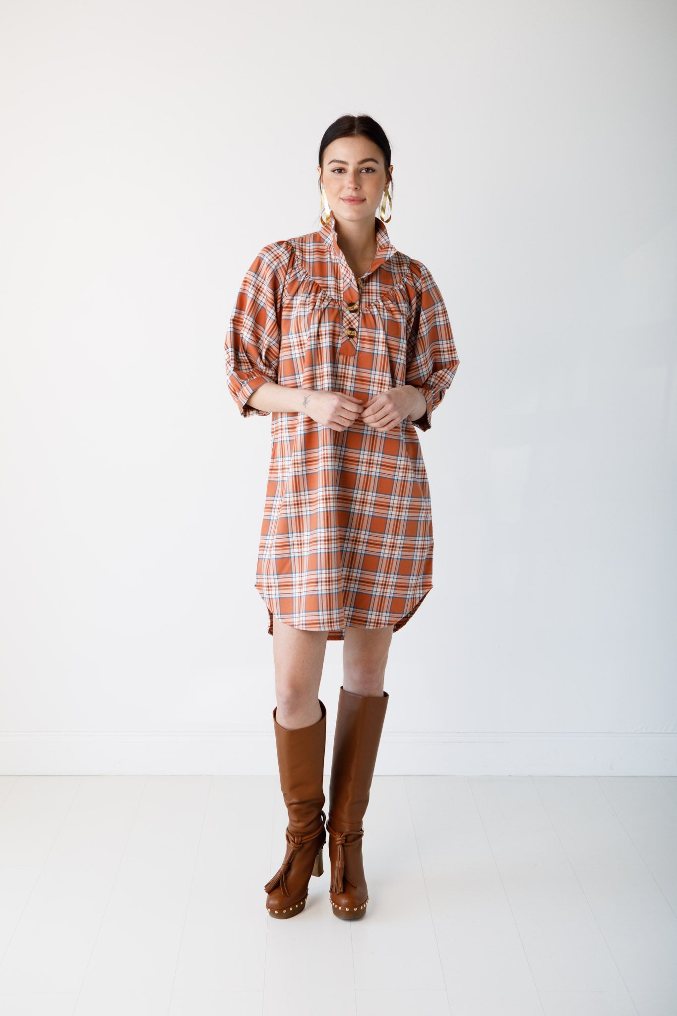 Laney Dress-Plaid