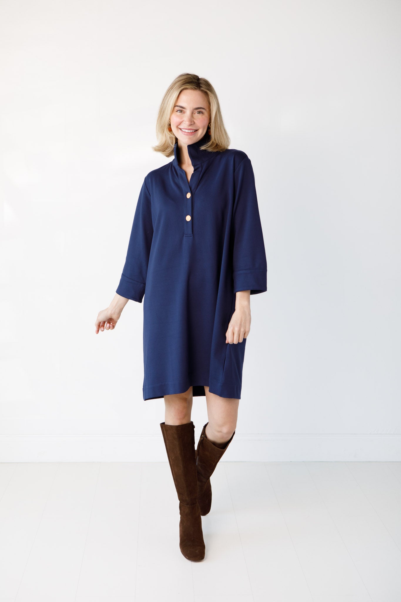 Arden Dress-Ponte Knit/Denim