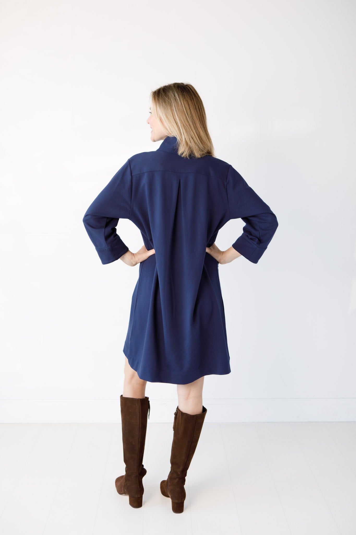 Arden Dress-Ponte Knit/Denim