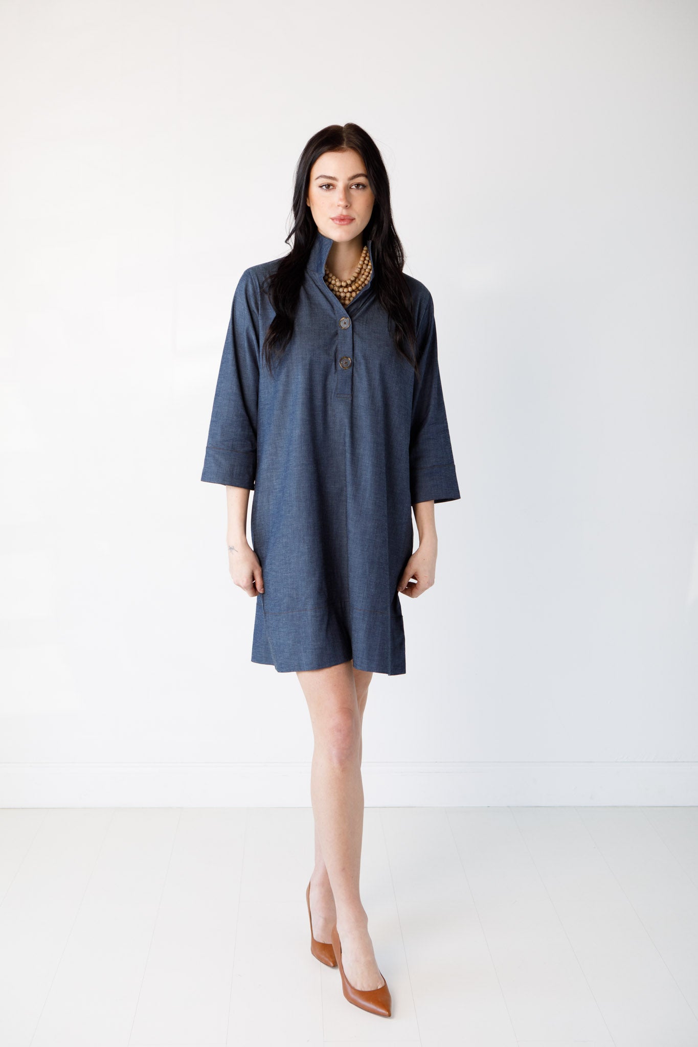 Arden Dress-Ponte Knit/Denim