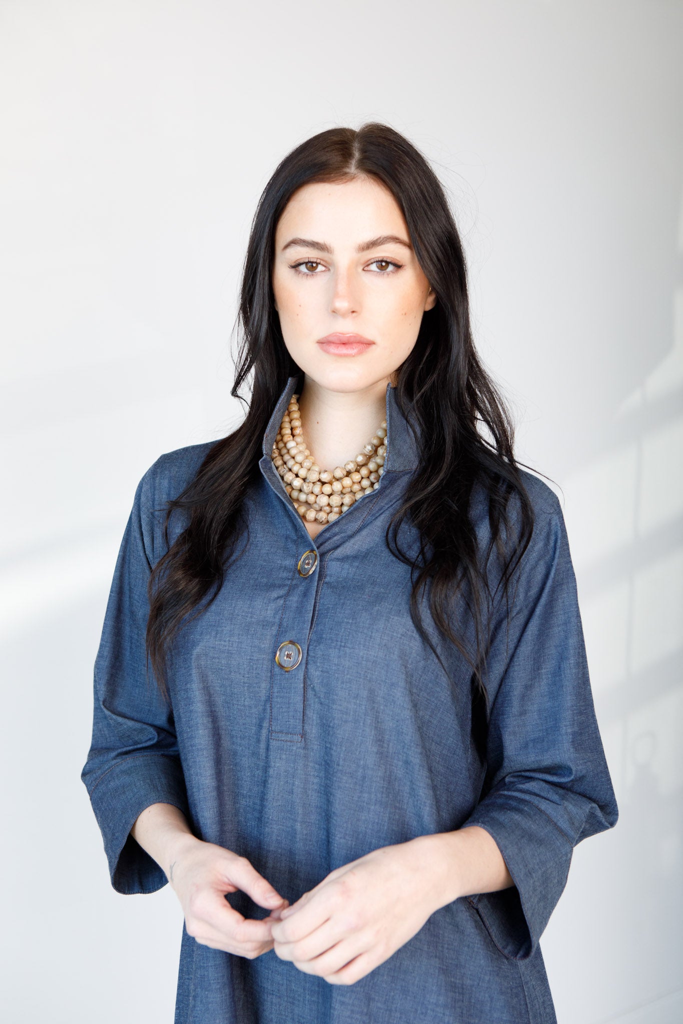 denim fall dress Effortless Fits easily dress up or down Stylish Denim Mini Dress Outfits