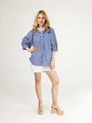 Avie Top- Blue and White Gingham