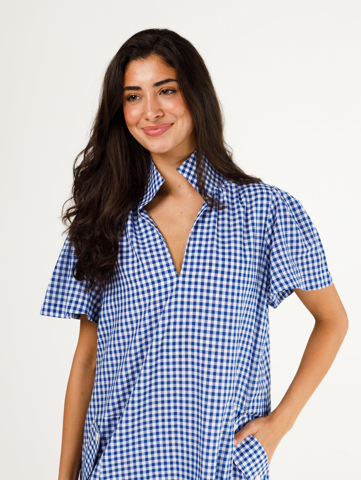 Gretchen Dress- Blue and White Gingham
