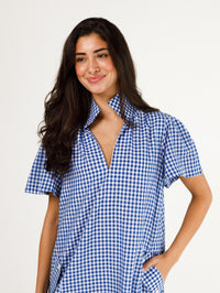 Gretchen Dress- Blue and White Gingham