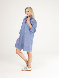 Arden Dress- Blue and White Gingham