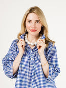 Avie Top- Blue and White Gingham