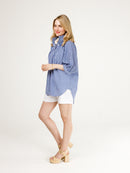 Avie Top- Blue and White Gingham