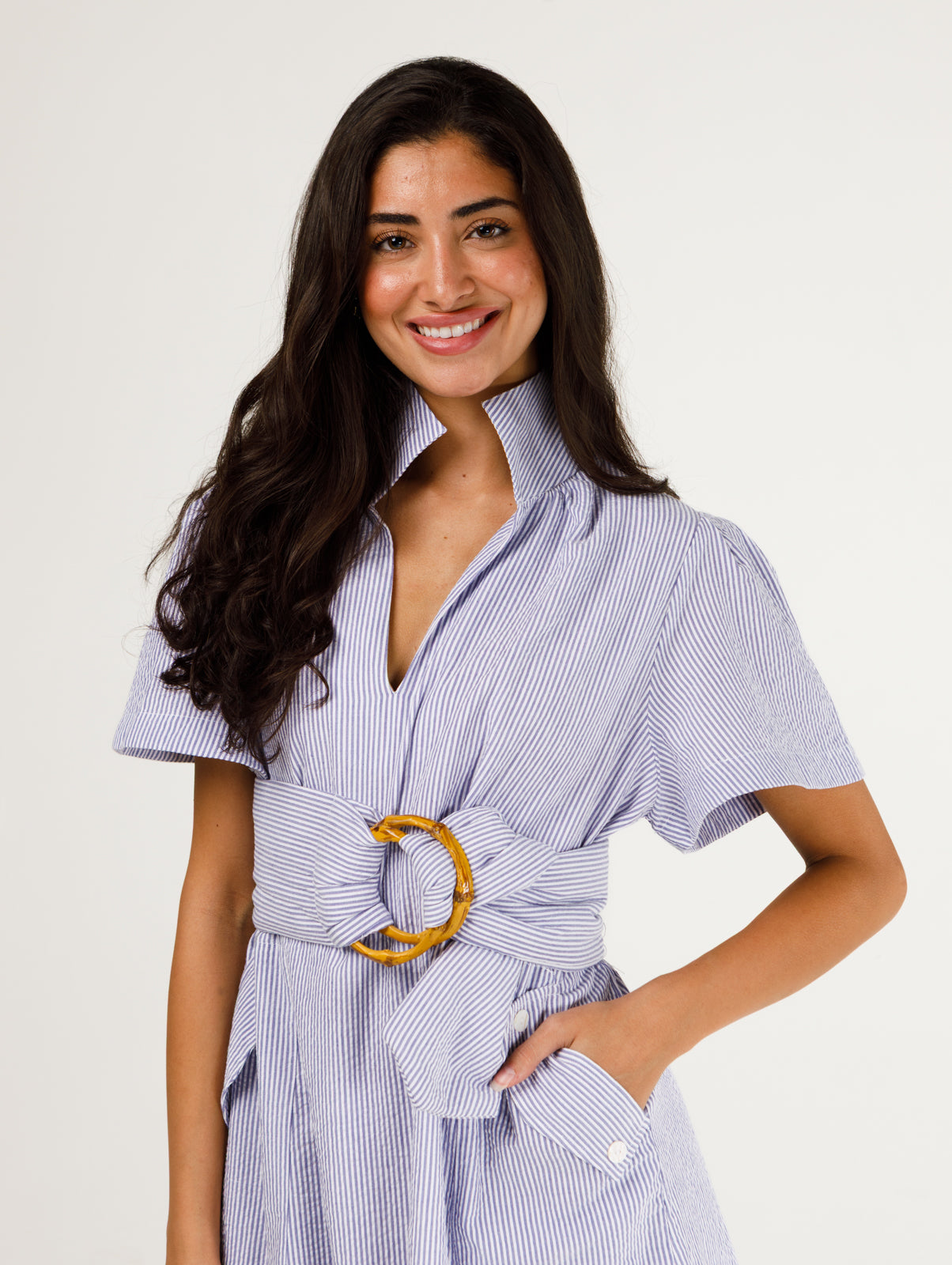 Brooke Dress- Seersucker