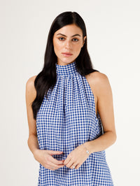 Blythe Dress- Blue and White Gingham