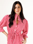 Catherine Dress- Red and White Gingham