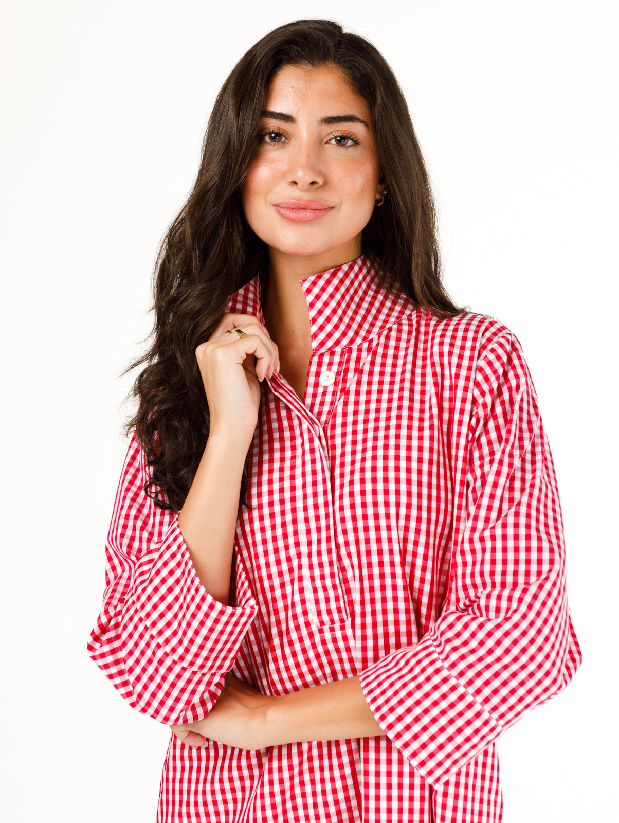 Arden Dress- Red and White Gingham