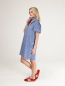 Brooke Dress- Blue and White Gingham