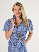 Brooke Dress- Blue and White Gingham