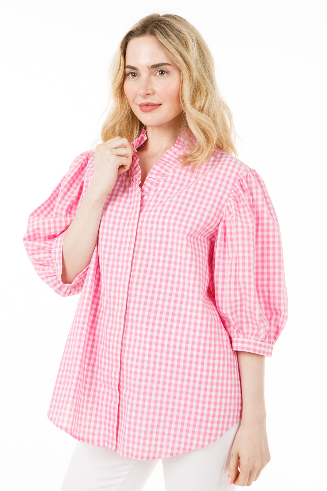 Laura Top in Gingham