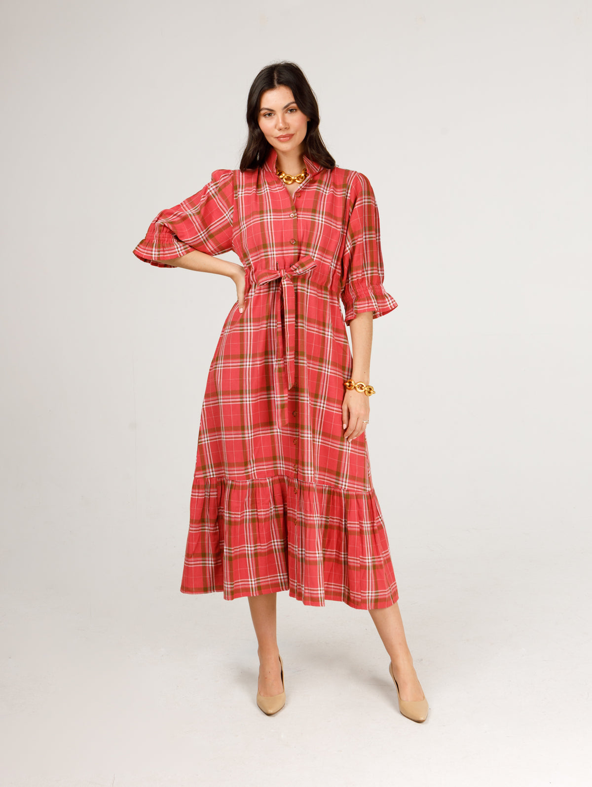 Catherine Dress- Plaid