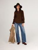 Liz Top- Chocolate Brown Cord