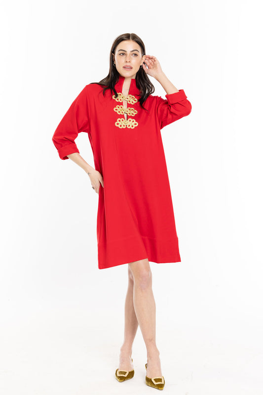 Arden Dress with Frog Closure