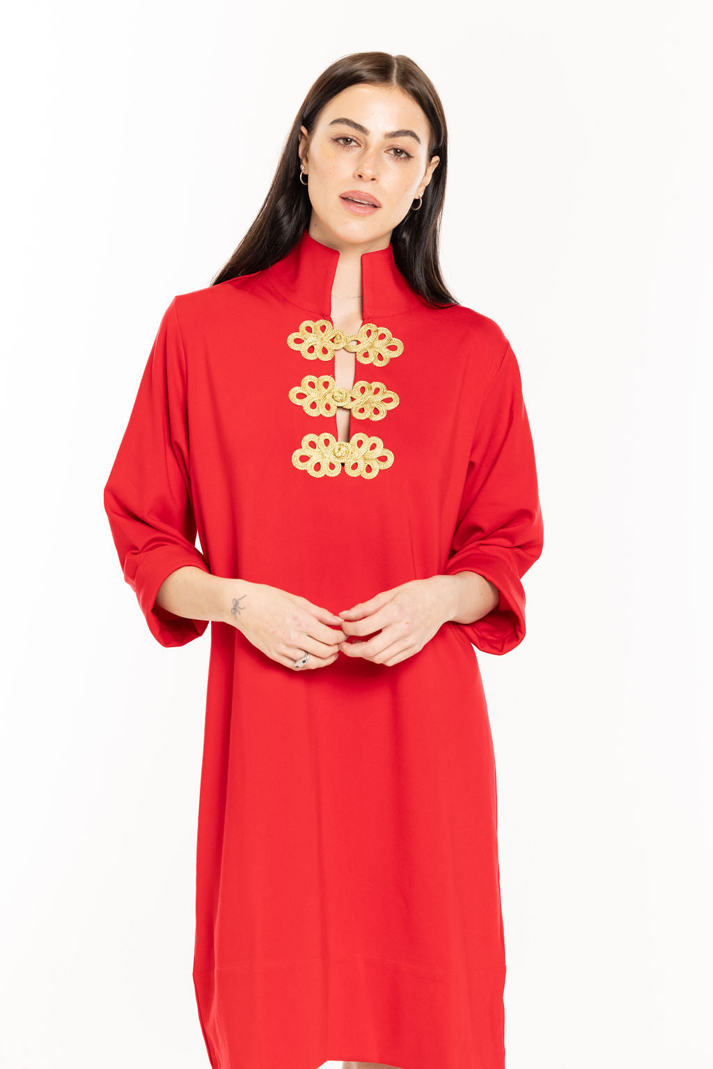 Arden Dress with Frog Closure