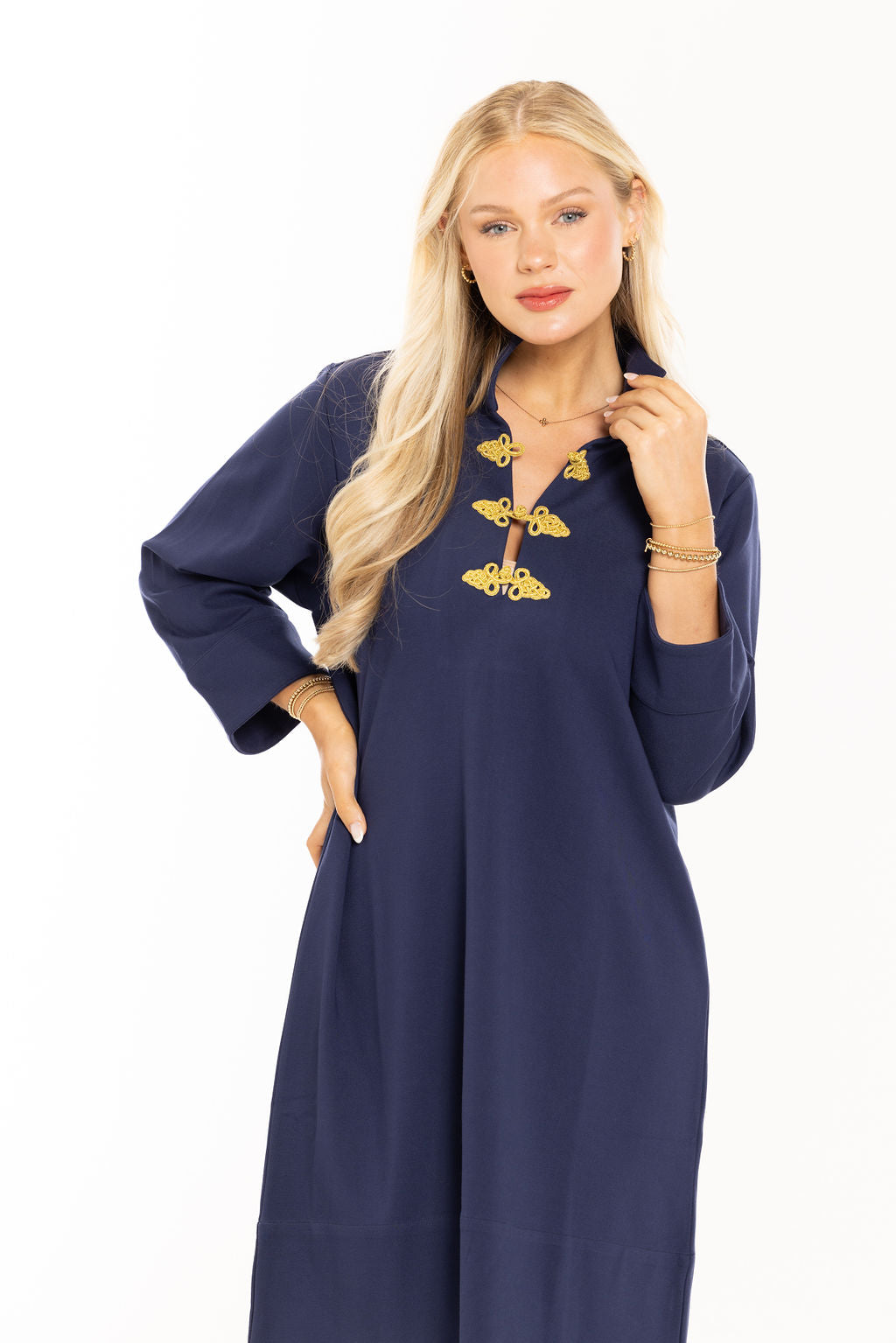 Arden Dress with Frog Closure