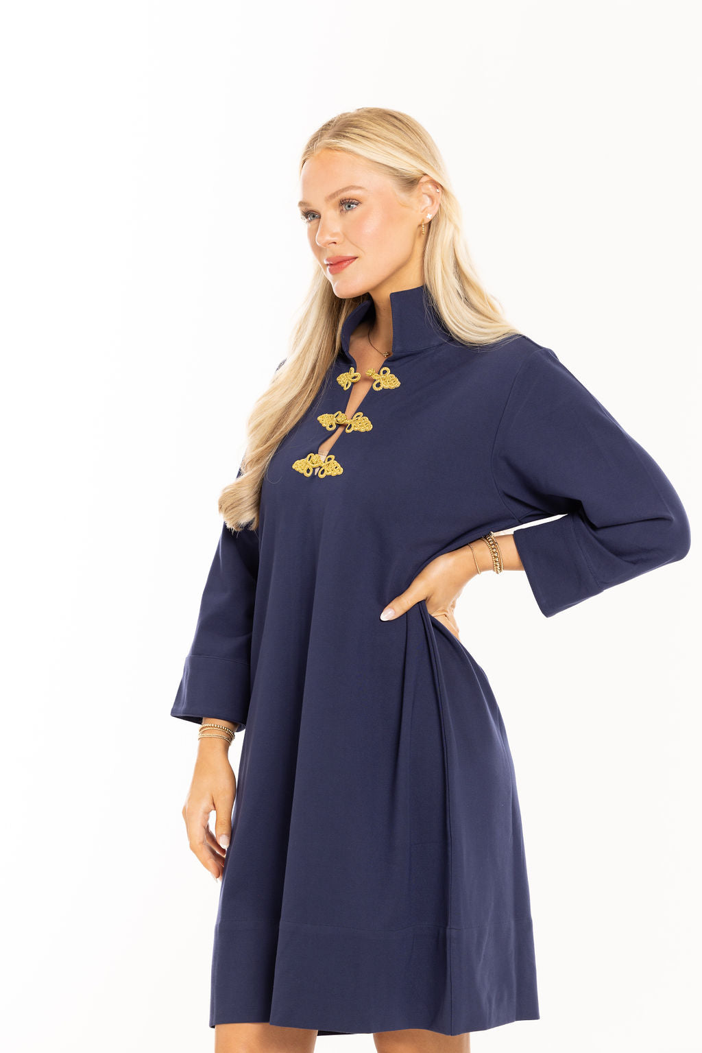 Arden Dress with Frog Closure