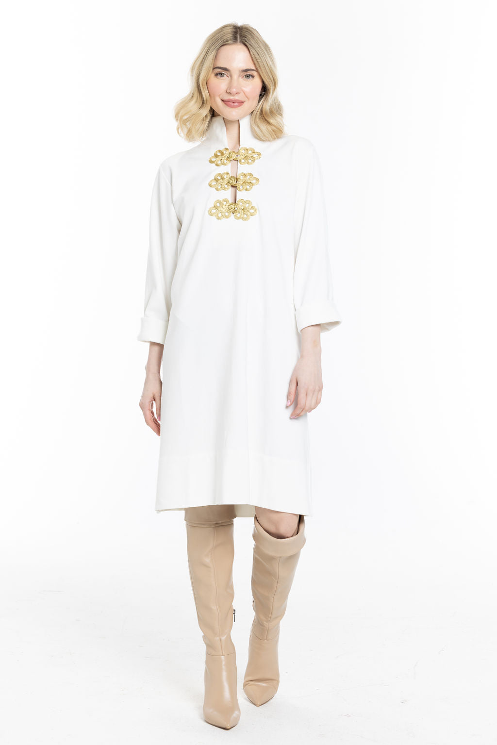 Arden Dress with Frog Closure