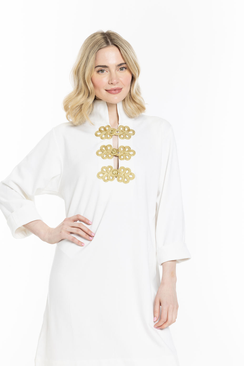 Arden Dress with Frog Closure