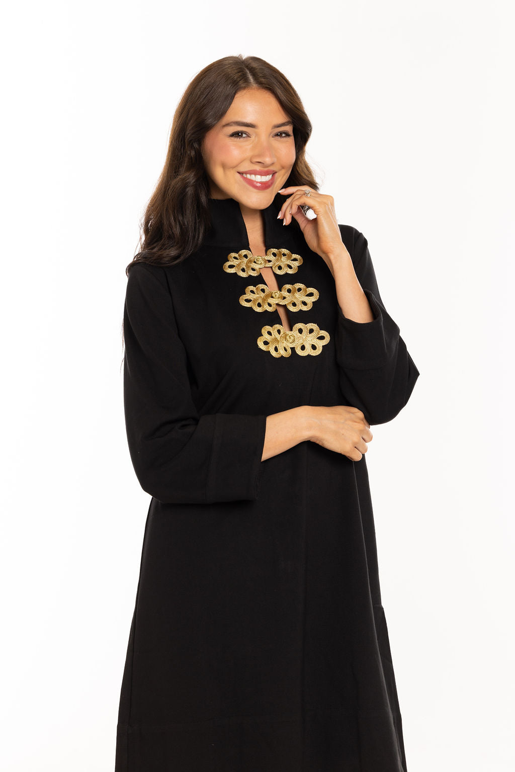 Arden Dress with Frog Closure