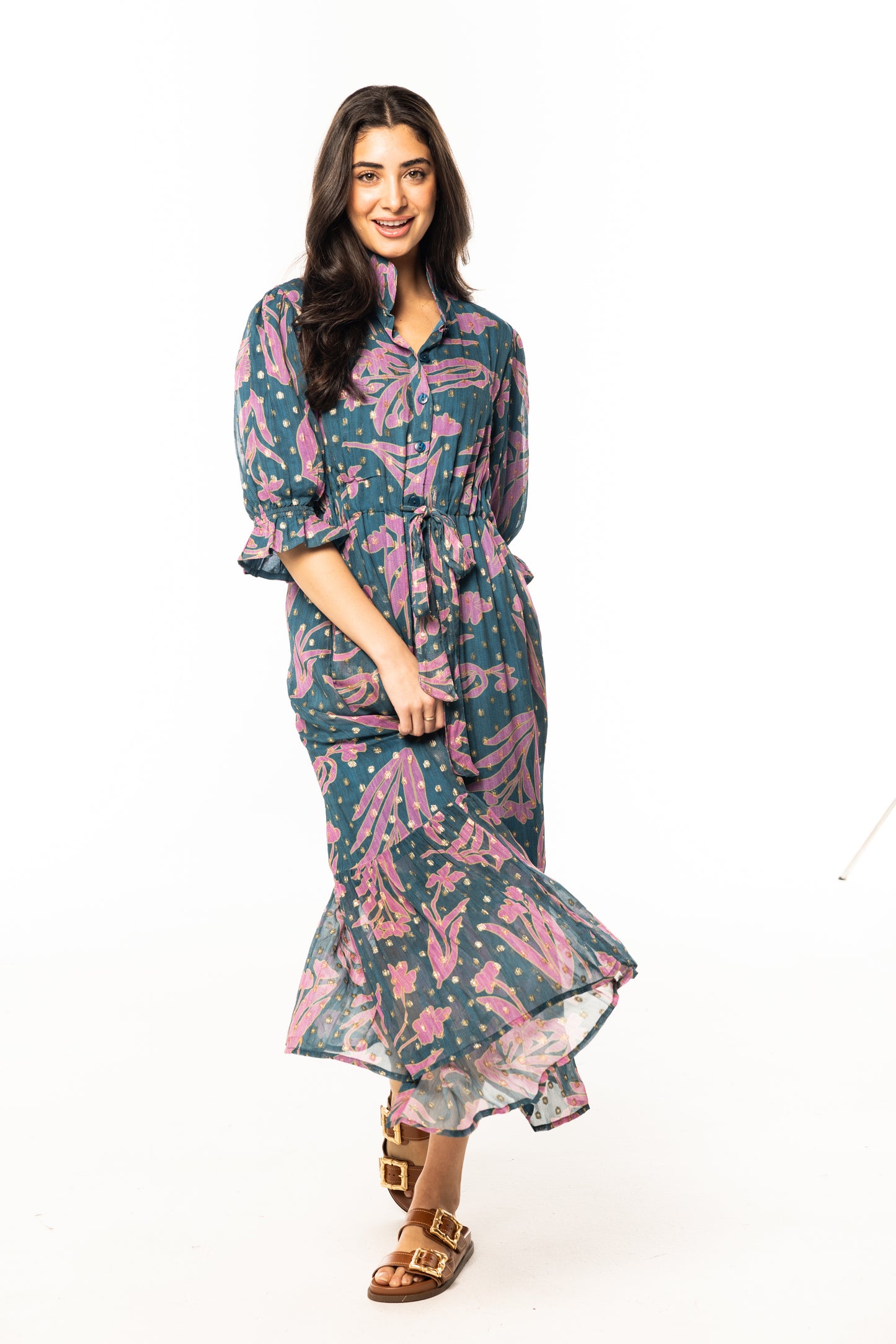 Catherine Dress Lurex