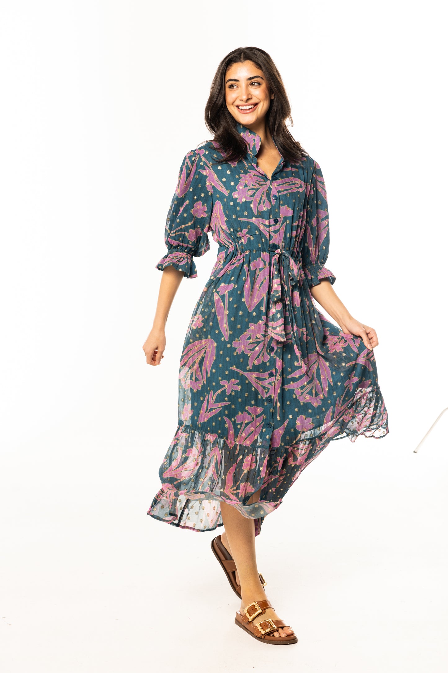 Catherine Dress Lurex